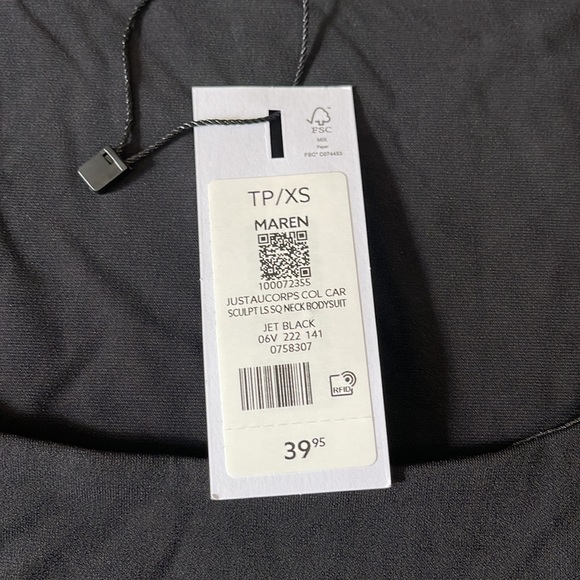 Dynamite NWT Maren Sculpt Long Sleeve Square Neck Bodysuit Size XS NEW - Picture 9 of 15